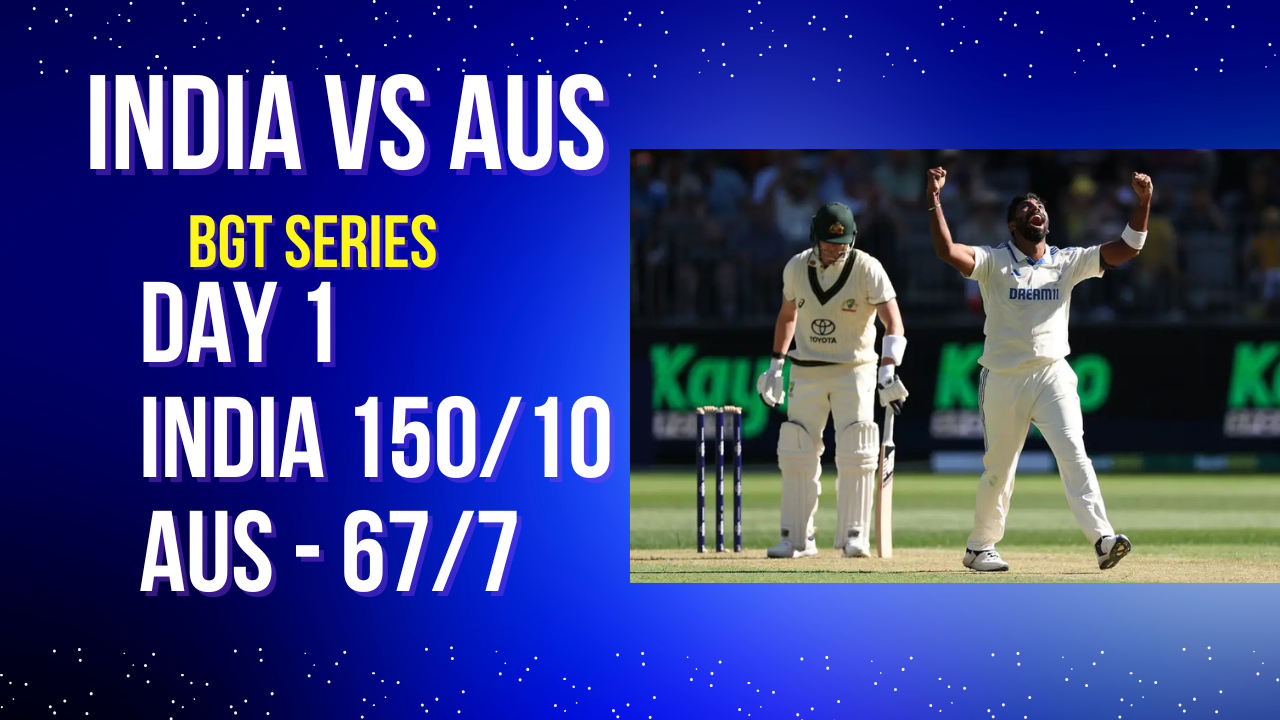 India Vs Australlia 1st Test Match BGT Series Day 1